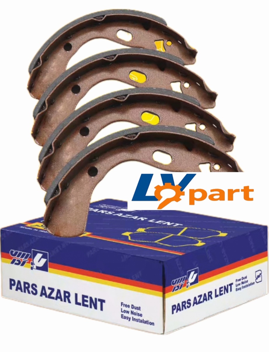 لنت ترمز کفشکی چرخ عقب تیبا و ریو فنردار (اهرم دار ) برند پارس آذر کد 250124