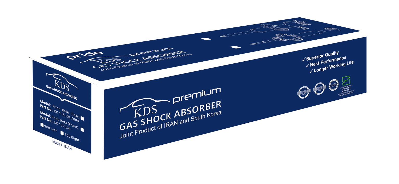 کمک فنر گازی جلو راست شاهین برند کوشاوران KDS  –  PREMIUM