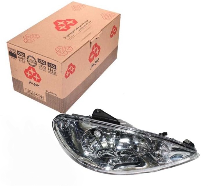 چراغ جلو پژو ۲۰۶ راست بدون موتور جمع ساز